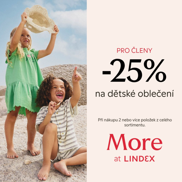 Lindex nabízí 25% slevu na dětské oblečení